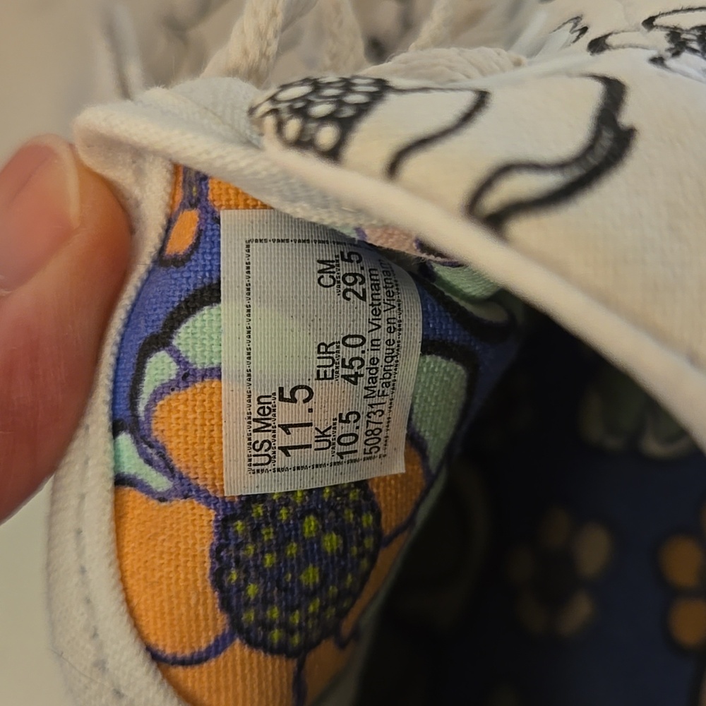 Vans Era Floral U Colour Skateboard Shoe 11.5 - Picture 4 of 11